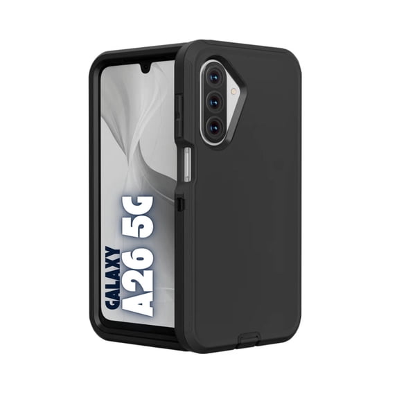 Entronix Heavy Duty Case Compatible with Galaxy A26, Shockproof Hard Cover, Black