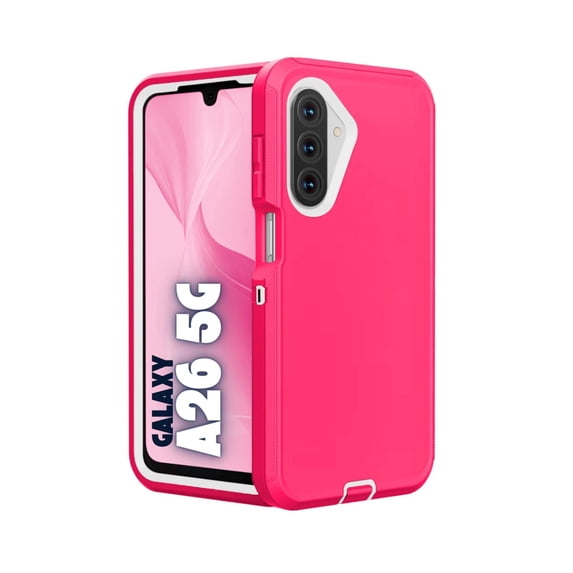Entronix Heavy Duty Case Compatible with Galaxy A26, Shockproof Hard Cover, Pink