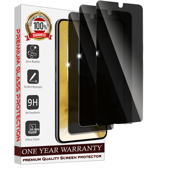 Entronix Privacy Screen Protector for Samsung Galaxy S24 Plus Privacy Screen Protector, Pack of 3 with Support Fingerprint ID Anti-Spy Tempered Glass Film for Samsung Galaxy S24 Plus