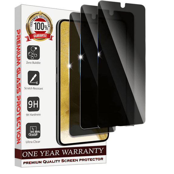 Entronix Privacy Screen Protector for Samsung Galaxy S24 Plus Privacy Screen Protector, Pack of 3 with Support Fingerprint ID Anti-Spy Tempered Glass Film for Samsung Galaxy S24 Plus