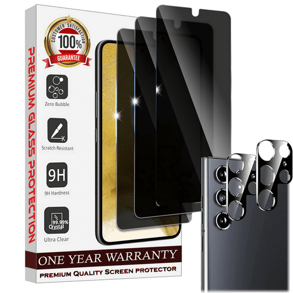 Entronix Privacy Screen Protector for Samsung Galaxy S24 Ultra Privacy Screen Protector with Camera Lens Protector [3+2], Anti-Spy Tempered Glass Film for Samsung Galaxy S24 Ultra