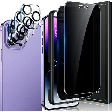 Entronix Privacy Tempered Glass Screen Protector for Apple iPhone 14 Pro Max, Camera Lens Protector with Anti-Spy Tempered Glass Film, 3-Pack