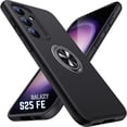 thumbnail image 1 of Entronix Protective Case Compatible with Galaxy S25 FE, 360 Rotatable Ring Holder Kickstand Cover, Black, 1 of 5