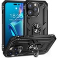 thumbnail image 1 of Entronix Protective Case Compatible with iPhone 15 Pro, Ring Holder Hard Cover, Black, 1 of 7
