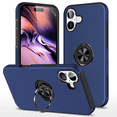 thumbnail image 1 of Entronix Protective Case Compatible with iPhone 16 Plus, Ring Holder Cover, Navy Blue, 1 of 7