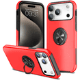 thumbnail image 1 of Entronix Protective Case Compatible with iPhone 17 Pro / iPhone 18 Pro, Ring Holder Slim Cover, Red, 1 of 6