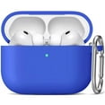 thumbnail image 1 of Entronix Protective Cover Compatible with AirPods Pro 3rd Gen — LED Visible Soft-Touch Silicone Earbuds Case Skin with Keychain, Aqua Blue, 1 of 5