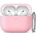 thumbnail image 1 of Entronix Protective Cover Compatible with AirPods Pro 3rd Gen — LED Visible Soft-Touch Silicone Earbuds Case Skin with Keychain, Pink, 1 of 5