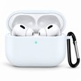 thumbnail image 1 of Entronix Silicone Case for AirPods Pro 3, Slim Protective Cover with Carabiner, White, 1 of 7