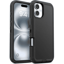 Entronix Rugged Heavy Duty Case for iPhone 17 Air – Triple-Layer Protective Bumper Cover, Black