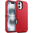 thumbnail image 1 of Entronix Rugged Heavy Duty Case for iPhone 17 Air – Triple-Layer Protective Bumper Cover, Red, 1 of 5
