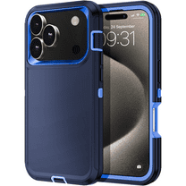 Entronix Rugged Heavy Duty Case for iPhone 17 Pro Max – Triple-Layer Protective Bumper Cover, Navy