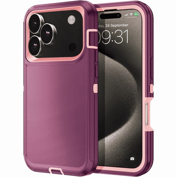 Entronix Heavy Duty Case Compatible with iPhone 17 Pro and iPhone 18 Pro, Shockproof Hard Cover, Purple