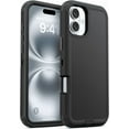 thumbnail image 1 of Entronix Rugged Heavy Duty Case for iPhone 17 – Triple-Layer Protective Bumper Cover, Black, 1 of 6