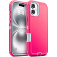 thumbnail image 1 of Entronix Rugged Heavy Duty Case for iPhone 17 – Triple-Layer Protective Bumper Cover, Hot Pink, 1 of 7