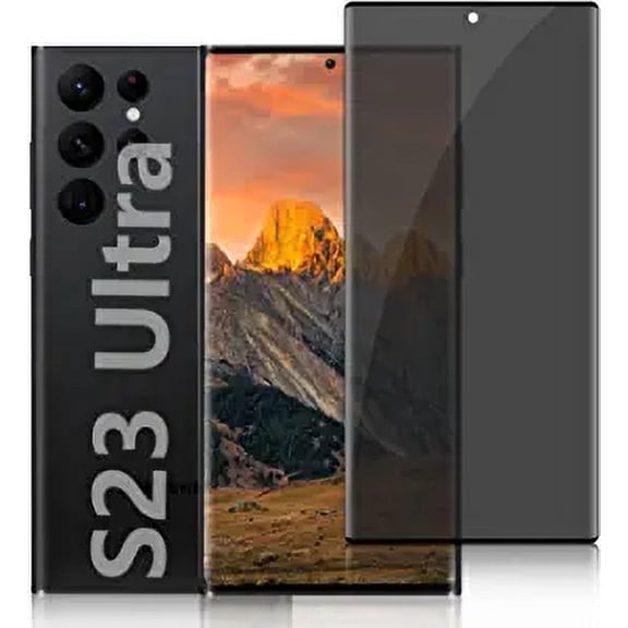 Entronix Samsung Privacy Screen Protector for Samsung Galaxy S23 Ultra, Tempered Glass Anti-Spy Screen Protector for Samsung Galaxy S23 Ultra [Anti-Peek] [9H Hardness] [Anti-Scratch] [Easy Install]