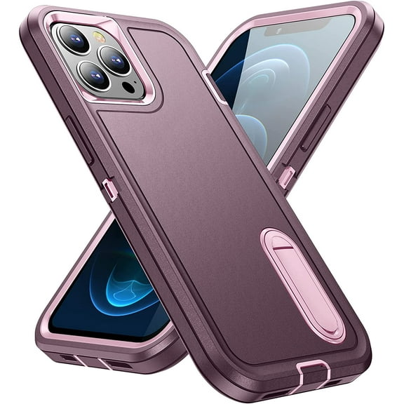 Entronix Shockproof Back Cover Cell Phone Case for Apple iPhone 12, Purple