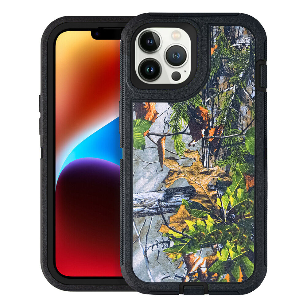 Entronix Heavy Duty Rugged Case for iPhone 13 Pro Max Shockproof Dustproof Durable Cover, Camo