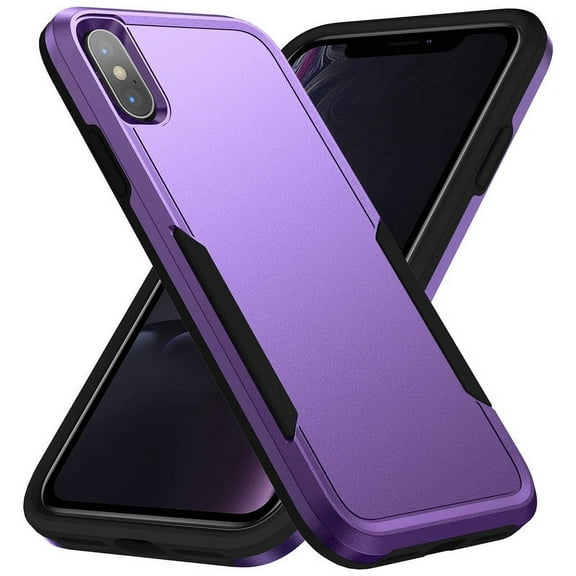 Entronix Shockproof Back Cover Cell Phone Case for Apple iPhone X, Purple