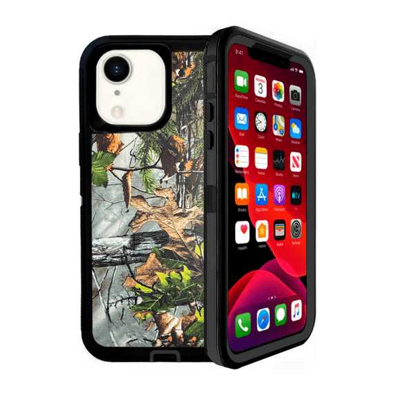 Entronix Heavy Duty Case Compatible with iPhone XR, Shockproof Hard Cover, Camo Pattern