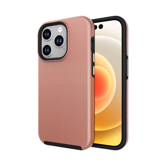 Entronix Protective Case Compatible with iPhone 16 Pro, Anti-Slip Hard Cover, Pink