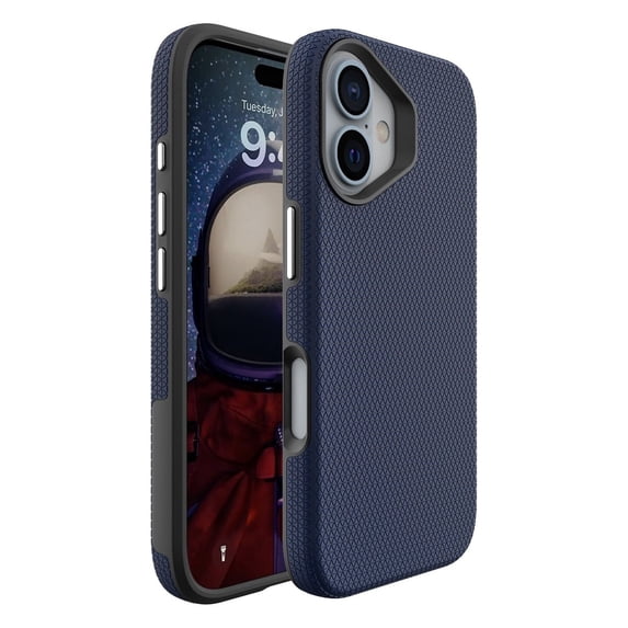 Entronix Protective Case Compatible with iPhone 16, Anti-Slip Hard Cover, Navy Blue