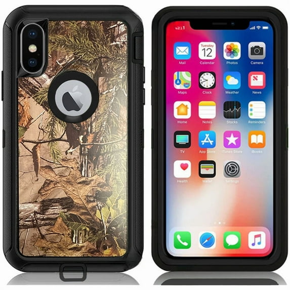 Entronix Heavy Duty Rugged Case for iPhone XS Max, Shockproof Dustproof Durable Cover, Camo