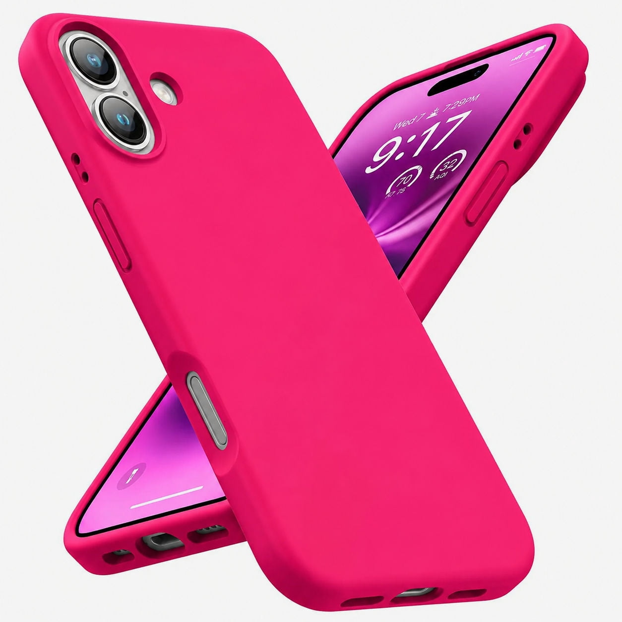 Entronix, Silicone Case Compatible with iPhone 16 Plus, Hot Pink ...