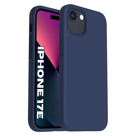 Entronix Silicone Case Compatible with iPhone 17e, Soft-Touch & Slim Protective Cover, Navy Blue