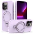 thumbnail image 1 of Entronix Silicone Case Designed for Apple iPhone 16 Pro with Stand, Protection Shockproof Dropproof Dustproof Slim Design Phone Cover for Apple iPhone 16 Pro, Purple, 1 of 1