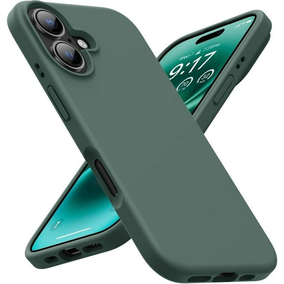 Entronix Silicone Case Designed for Apple iPhone 16 Liquid Silicone Case, Shockproof Slim Case Built for Apple iPhone 16, Green