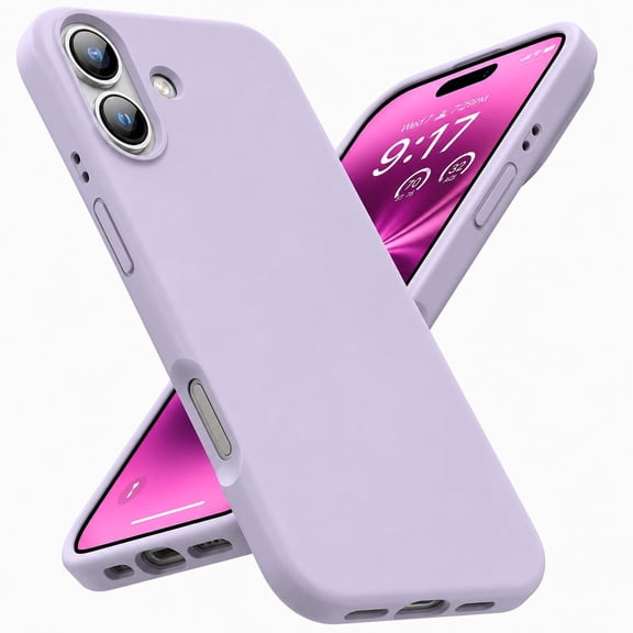 Entronix Silicone Case Compatible with iPhone 16, Protective Cover, Purple