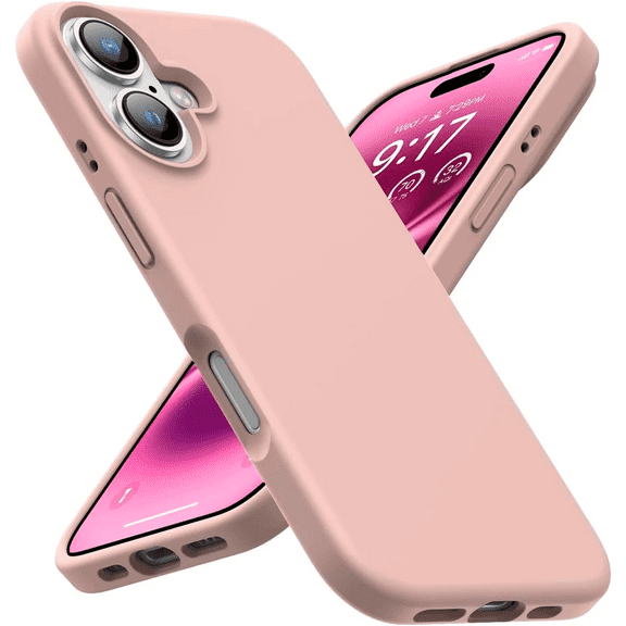 Entronix Silicone Case Designed for Apple iPhone 16 Liquid Silicone Case, Shockproof Slim Case Built for Apple iPhone 16, Rose Gold
