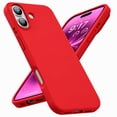 thumbnail image 1 of Entronix Silicone Case Compatible with iPhone 16 Plus, Soft-Touch Protective Cover, Red, 1 of 5