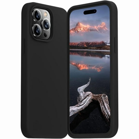 Entronix Silicone Case Designed for Apple iPhone 16 Pro Max Liquid Silicone Case, Shockproof Slim Case Built for Apple iPhone 16 Pro Max, Black