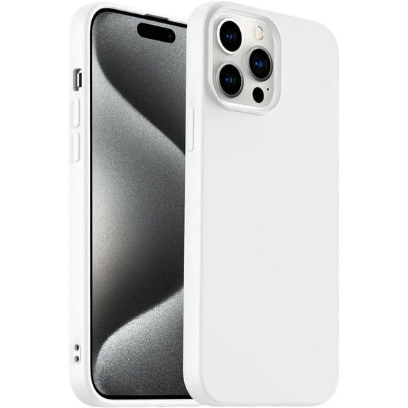 Entronix Silicone Case Designed for Apple iPhone 16 Pro Max Liquid Silicone Case, Shockproof Slim Case Built for Apple iPhone 16 Pro Max, White