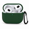 thumbnail image 1 of Entronix Silicone Case for AirPods 5 / 4, Slim Protective Cover with Carabiner, Green, 1 of 7