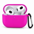 thumbnail image 1 of Entronix Silicone Case for AirPods 5 / 4, Slim Protective Cover with Carabiner, Hot Pink, 1 of 6