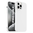 thumbnail image 1 of Entronix Silicone Case for iPhone 15 Pro Max, Protective Cover, White, 1 of 5