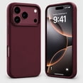 thumbnail image 1 of Entronix Silicone Case Compatible with 17 Pro Max and iPhone 18 Pro Max, Slim Magnetic Cover, Burgundy Red, 1 of 5