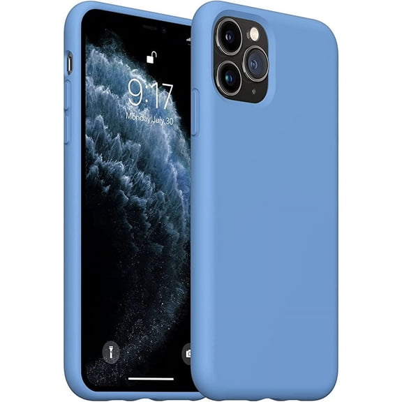 Entronix Silicone Soft Case Designed for iPhone 11 Pro Max Shockproof Durable Slim Fit (Aqua)