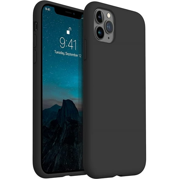 Entronix Silicone Soft Case Designed for iPhone 11 Pro Shockproof Durable Slim Fit, Black