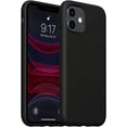 thumbnail image 1 of Entronix Silicone Soft Case for iPhone 11, Multi-Layer Defense, Precise Cutouts, Shockproof, Slim Fit - Black, 1 of 8