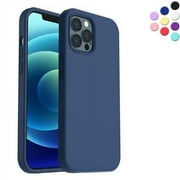Entronix Silicone Soft Case Designed for iPhone 12/12 Pro Shockproof Durable Slim Fit, Navy
