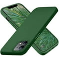 thumbnail image 1 of Entronix Silicone Soft Case Designed for iPhone 12/12 Pro Shockproof Durable Slim Fit, Olive Green, 1 of 6