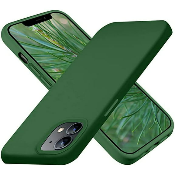 Designed for iPhone 12 Silicone Case, Protection Shockproof Dustproof Anti-Scratch Phone Case Cover for iPhone 12, Liquid Silicone Phone Case (Green)