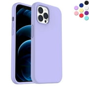 Entronix Silicone Soft Case Designed for iPhone 12/12 Pro Shockproof Durable Slim Fit, Purple