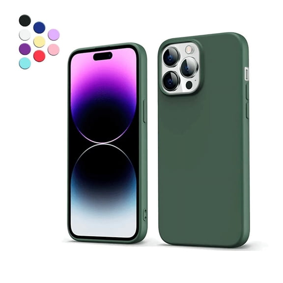 Entronix Silicone Soft Case Designed for iPhone 14 Pro Max Shockproof Durable Slim Fit, Green