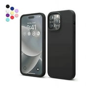 Entronix Silicone Soft Case Designed for iPhone 14 Pro Shockproof Durable Slim Fit, Black