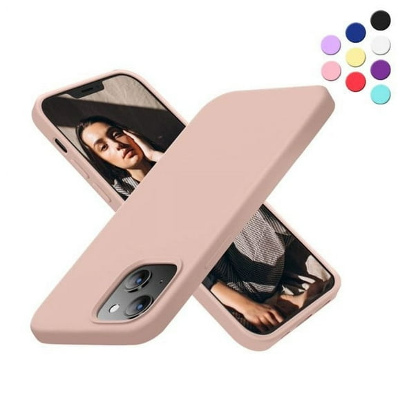 Entronix Silicone Soft Case Designed for iPhone 14 Shockproof Durable Slim Fit, Rose Gold